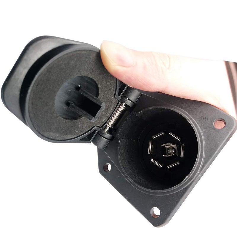NEW SUNÂ® Heavy Duty 7 Pin Trailer Connector 7-Way Trailer Plug Socket Extension Cable 7 Way Plug Inline Trailer Cord -6 FT, Waterproof - Image 4